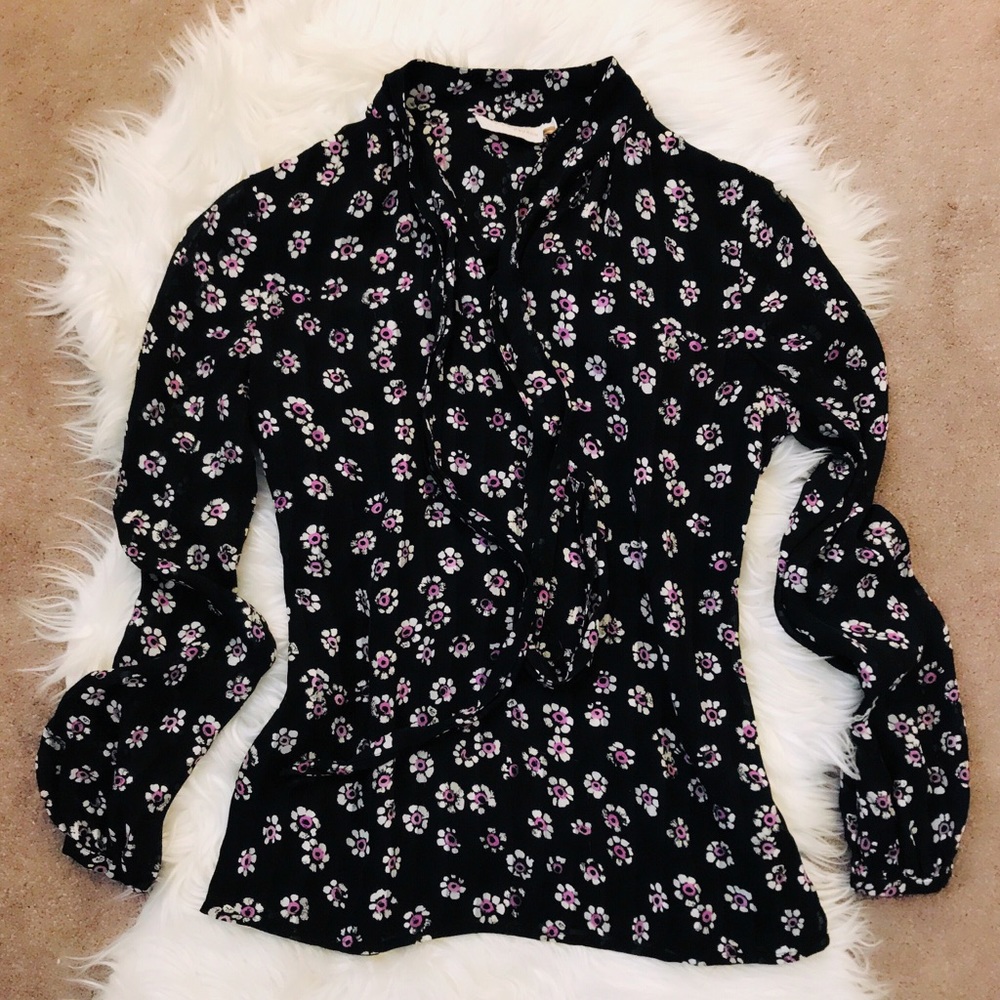 TORY BURCH • Emma Bow Floral Blouse - Picture 5 of 5